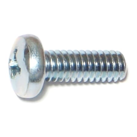 Midwest Fastener 1/4"-20 x 3/4 in Phillips Pan Machine Screw, Zinc Plated Steel, 100 PK 07360